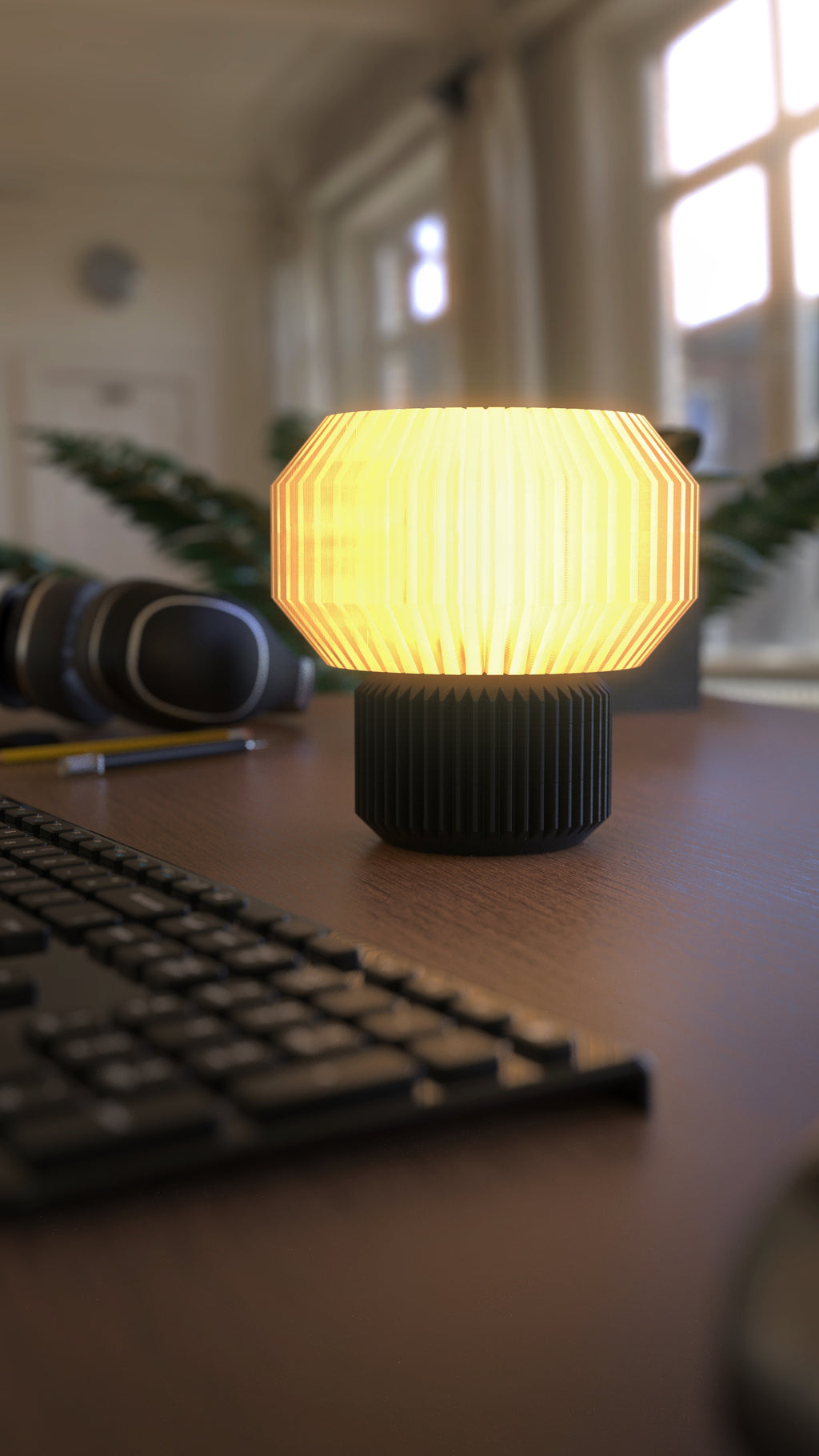 Flutes Table lamp in office setup
