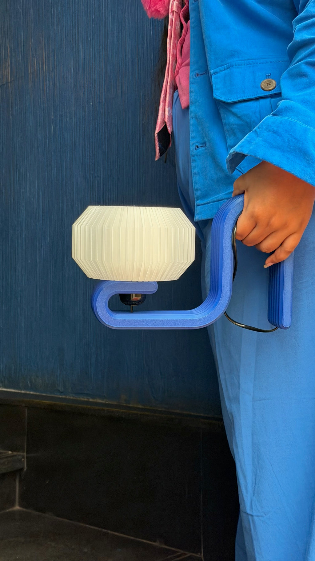 bookworm lamp with drawer , without drawer , Blue