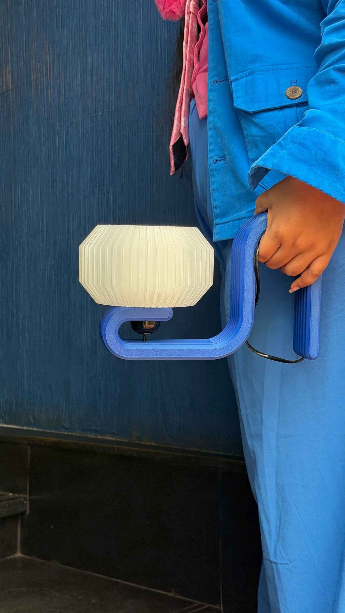 bookworm lamp with drawer , without drawer , Blue