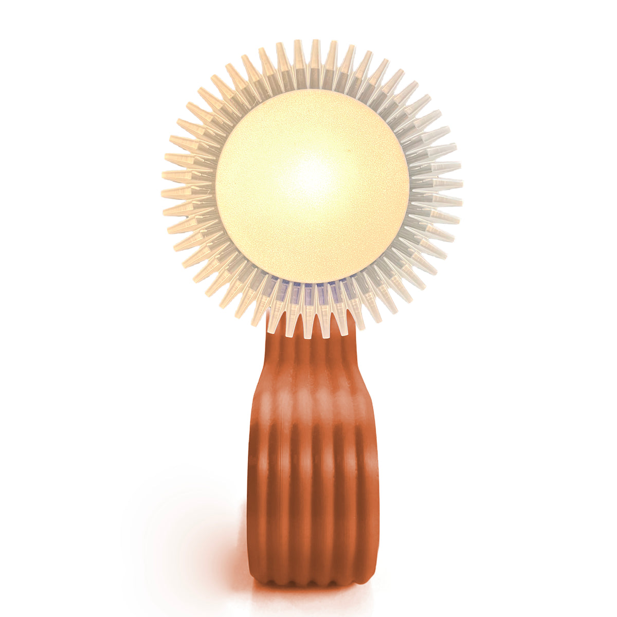 Bookworm lamp in vertical orientation front view with drawer / without drawer Terracotta Orange